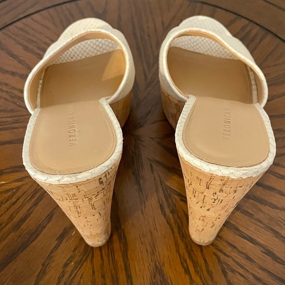 Veronica Beard | Shoes | Veronica Beard Dali Pythonembossed Leather Cork Platform Wedge Mules 